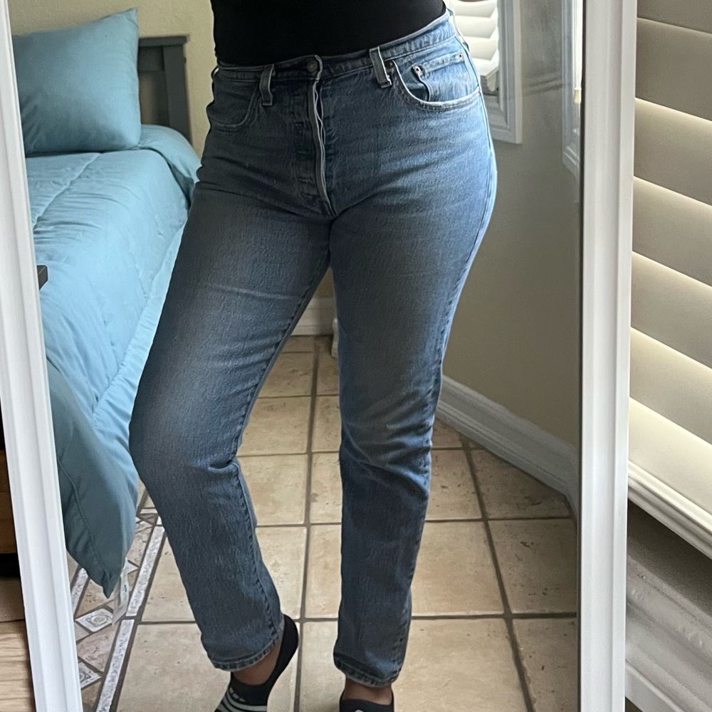 Levi's 501 Blue Straight Leg Jeans